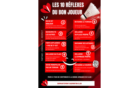 Les 10 réflexes du bon joueur